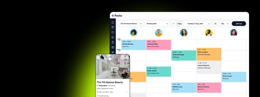 A preview of the braider booking dashboard